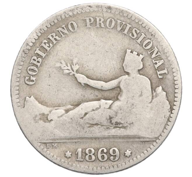 Монета 1 песета 1869 года Испания (Артикул: K4-0824) — Фото №1