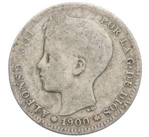 1 песета 1900 года Испания — Фото №1