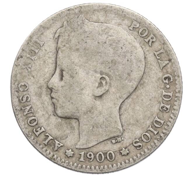 Монета 1 песета 1900 года Испания (Артикул: K4-0830) — Фото №1