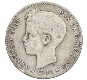 1 песета 1901 года Испания — Фото №1
