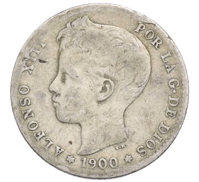 Монета 1 песета 1900 года Испания (Артикул: K4-0836) — Фото №1