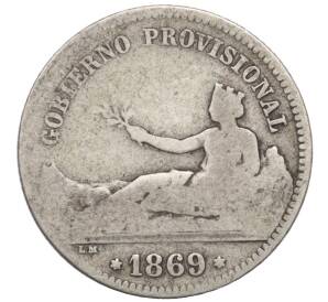 1 песета 1869 года Испания — Фото №1