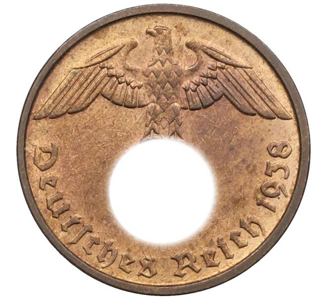 Монета 2 рейхспфеннига 1938 года D Германия (Артикул: K4-0704) — Фото №1