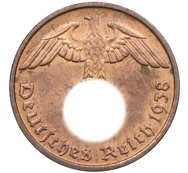 Монета 2 рейхспфеннига 1938 года D Германия (Артикул: K4-0700) — Фото №1