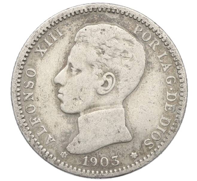 Монета 1 песета 1903 года Испания (Артикул: K4-0789) — Фото №2