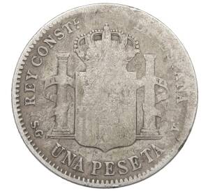 1 песета 1899 года Испания — Фото №1