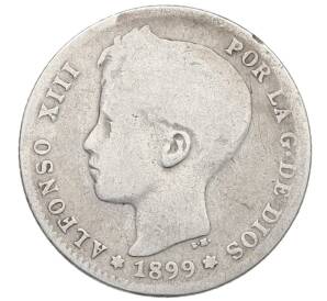1 песета 1899 года Испания — Фото №2