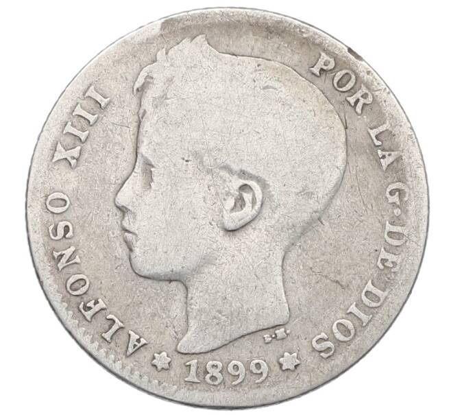 Монета 1 песета 1899 года Испания (Артикул: K4-0790) — Фото №2