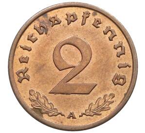 2 рейхспфеннига 1939 года A Германия — Фото №2
