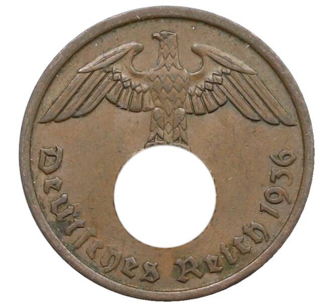 Монета 2 рейхспфеннига 1936 года A Германия (Артикул: K4-0806) — Фото №1