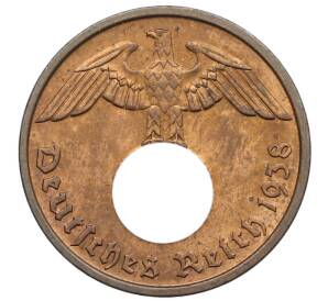 2 рейхспфеннига 1938 года D Германия — Фото №1