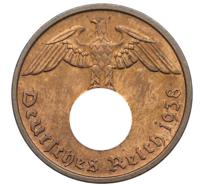 Монета 2 рейхспфеннига 1938 года D Германия (Артикул: K4-0810) — Фото №1