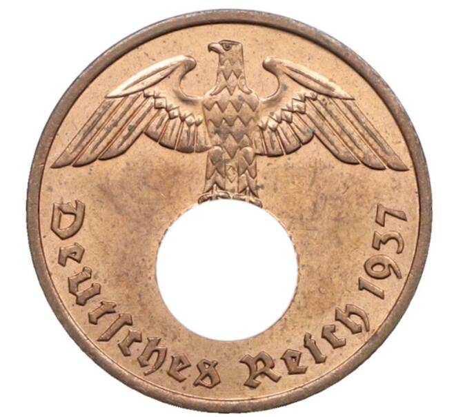 Монета 2 рейхспфеннига 1937 года A Германия (Артикул: K4-0813) — Фото №1