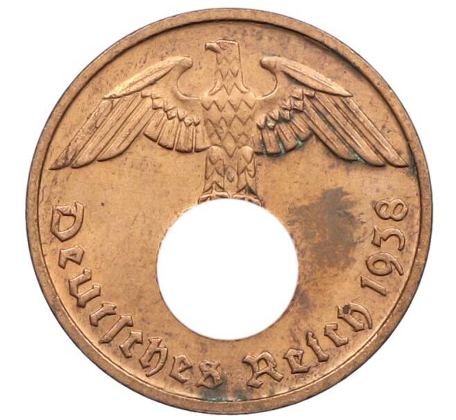 Монета 2 рейхспфеннига 1938 года D Германия (Артикул: K4-0815) — Фото №1