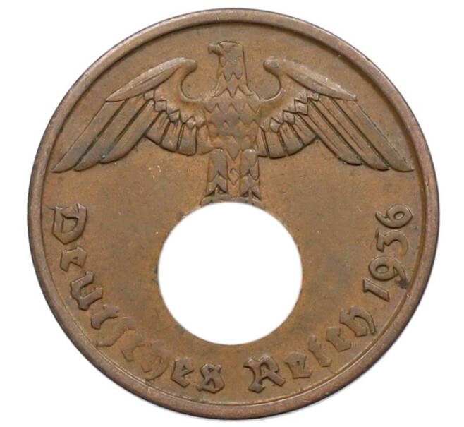 Монета 2 рейхспфеннига 1936 года A Германия (Артикул: K4-0816) — Фото №1