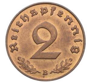 2 рейхспфеннига 1939 года B Германия — Фото №2