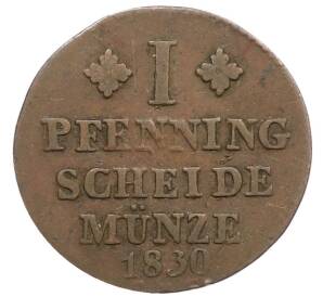 1 пфенниг 1830 года Брауншвейг — Фото №1