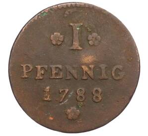 1 пфенниг 1788 года Франкфурт — Фото №1