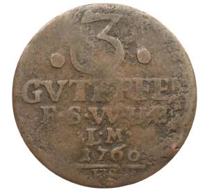 3 пфеннига 1760 года Саксен-Веймар-Эйзенах — Фото №1