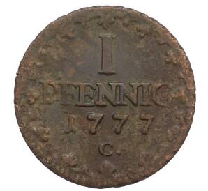 1 пфенниг 1777 года C Саксония — Фото №1