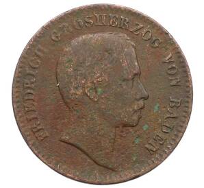 1/2 крейцера 1856 года Баден — Фото №2