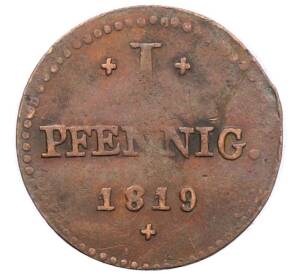 1 пфенниг 1819 года Гессен-Дармштадт — Фото №1
