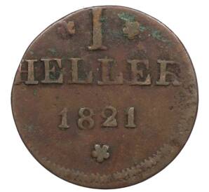 1 геллер 1821 года Франкфурт — Фото №1