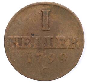 1 геллер 1799 года Саксония — Фото №1
