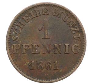 1 пфенниг 1861 года Гессен-Дармштадт — Фото №1