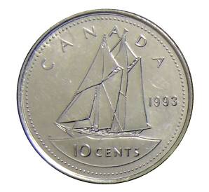 10 центов 1993 года Канада — Фото №1