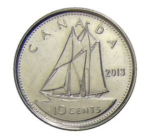 10 центов 2013 года Канада — Фото №1