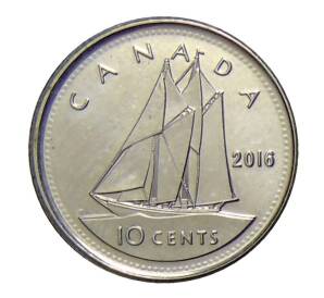 10 центов 2016 года Канада — Фото №1