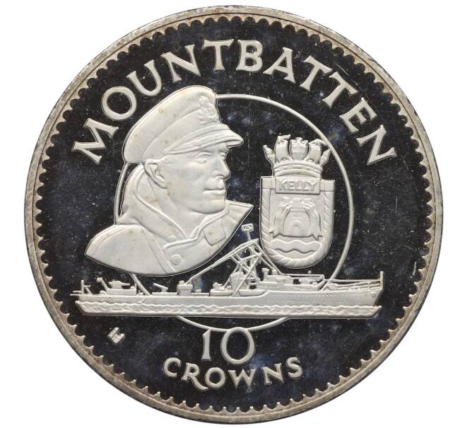 Монета 10 крон 1980 года Теркс и Кайкос «80 лет со дня рождения Луиса Маунтбеттена» (Пьедфорт) (Артикул: T11-25959) — Фото №1