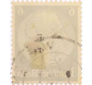 Почтовая марка 6 рейхспфеннигов 1934 года Германия «Гинденбург» — Фото №2