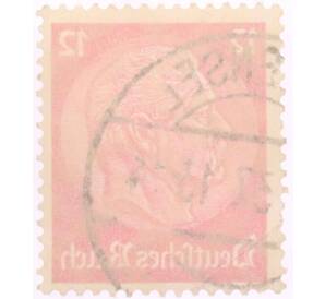 Почтовая марка 12 рейхспфеннигов 1934 года Германия «Гинденбург» — Фото №2