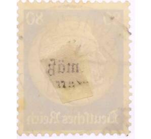 Почтовая марка 80 рейхспфеннигов 1934 года Германия «Гинденбург»