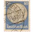 Почтовая марка 80 рейхспфеннигов 1934 года Германия «Гинденбург» (Артикул: T11-25993) — Фото №1