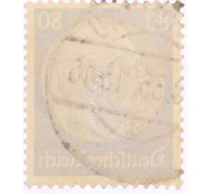 Почтовая марка 80 рейхспфеннигов 1934 года Германия «Гинденбург»