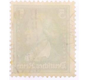 Почтовая марка 5 рейхспфеннигов 1926 года Германия «Известные немцы — Фридрих Шиллер» — Фото №2