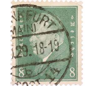 Почтовая марка 8 рейхспфеннигов 1928 года Германия «Фридрих Эберт — первый президент Германии» — Фото №1