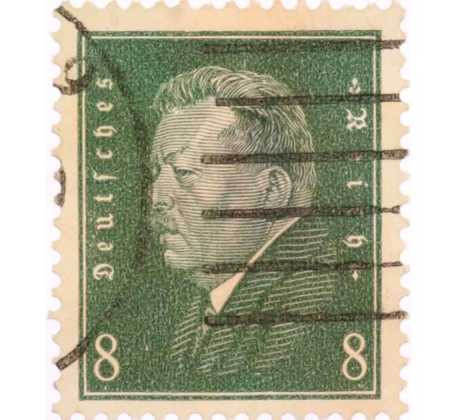 Почтовая марка 8 рейхспфеннигов 1928 года Германия «Фридрих Эберт — первый президент Германии» (Артикул: T11-26005) — Фото №1