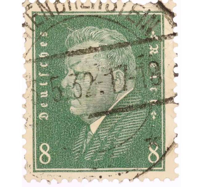 Почтовая марка 8 рейхспфеннигов 1928 года Германия «Фридрих Эберт — первый президент Германии» (Артикул: T11-26007) — Фото №1