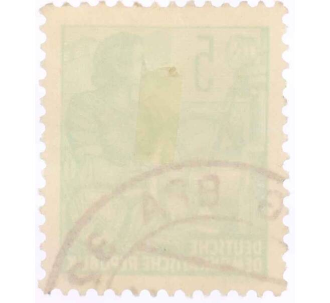 Почтовая марка 5 пфеннигов 1958 года Восточная Германия (ГДР) «Пятилетний план» (Артикул: T11-26016) — Фото №2