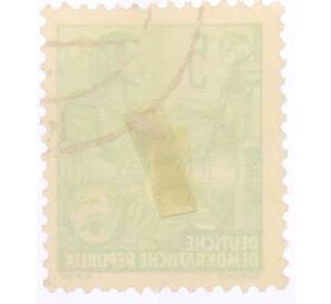 Почтовая марка 5 пфеннигов 1958 года Восточная Германия (ГДР) «Пятилетний план»