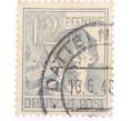 Почтовая марка 12 пфеннигов 1947 года Германия (Союзная Оккупационная зона) (Артикул: T11-26022) — Фото №1