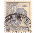 Почтовая марка 80 пфеннигов 1947 года Германия (Союзная Оккупационная зона) (Артикул: T11-26030) — Фото №1