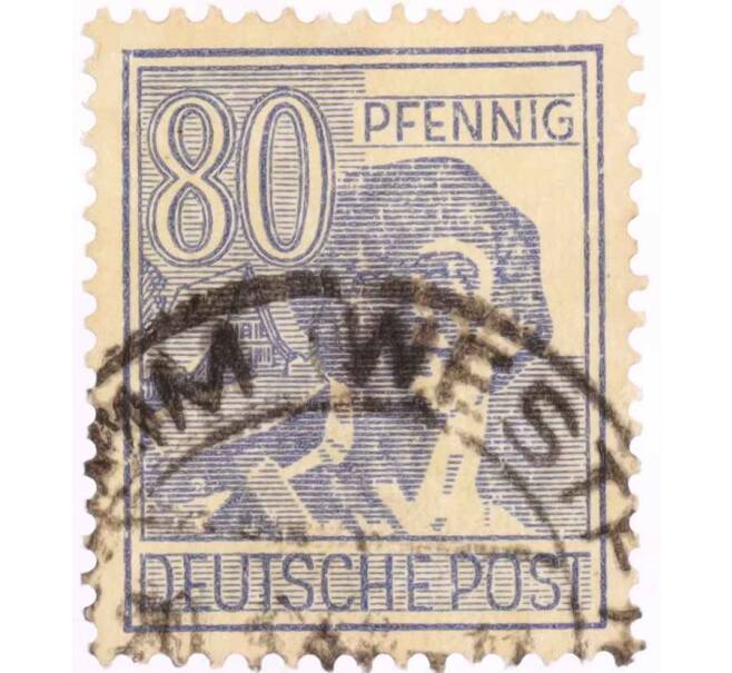 Почтовая марка 80 пфеннигов 1947 года Германия (Союзная Оккупационная зона) (Артикул: T11-26030) — Фото №1