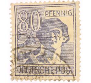 Почтовая марка 80 пфеннигов 1947 года Германия (Союзная Оккупационная зона)