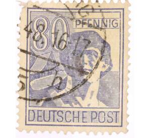 Почтовая марка 80 пфеннигов 1947 года Германия (Союзная Оккупационная зона)