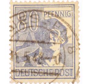 Почтовая марка 80 пфеннигов 1947 года Германия (Союзная Оккупационная зона)